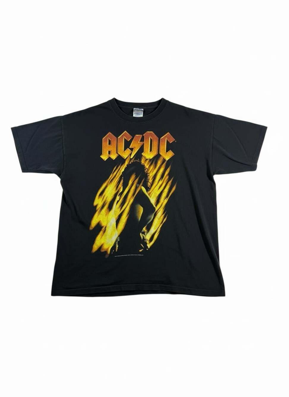 Vintage AC/DC 2001 Bonfire Tour T-Shirt XL Single Stitch Rock Band Graphic Tee